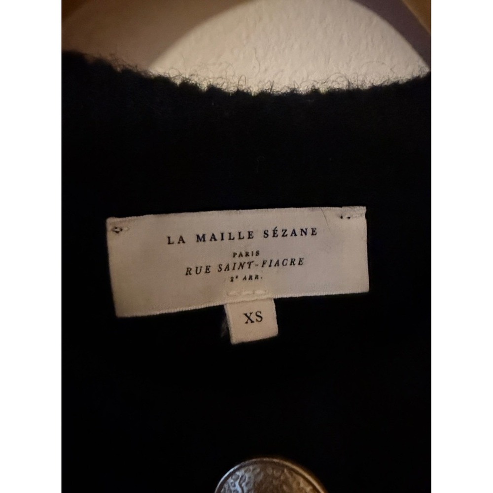 Sezane Othello Black Cardigan Sweater Size XS - Picture 4 of 6